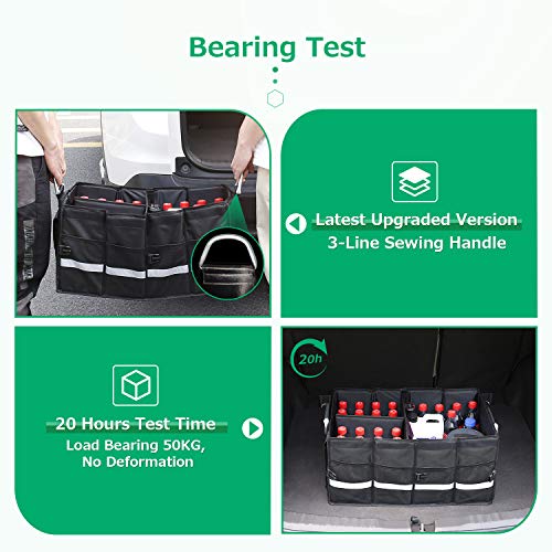 Oasser Kofferraumtasche Kofferraum-Organizer mit Deckel Auto Kofferraum Organizer Autotasche Auto Kofferraum Box Praktisch und Wasserdicht Verpackung MEHRWEG - obrazek 5