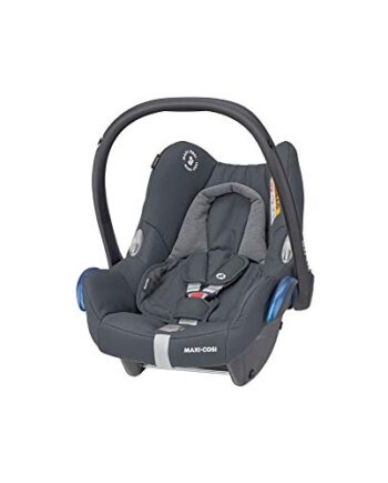 Maxi-Cosi CabrioFix Babyschale, Baby-Autositze Gruppe 0+ (0-13 kg), nutzbar bis ca. 12 Monate, passend für FamilyFix-Isofix Basisstation, Essential Graphite (grau)