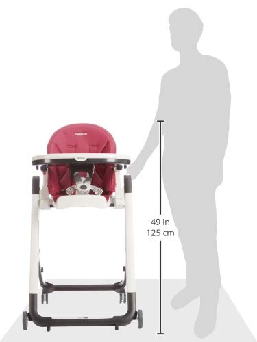 Peg Perego Siesta Follow Me - Berry - Design-Hochstuhl mit Baby-Liegefunktion und Stop&Go-System mit Memory-Funktion, Lederimitat-Bezug, magenta - obrazek 3