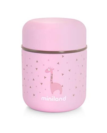 Miniland Isolierbehälter 280ml für Babynahrung - SILKY FOOD THERMOS MINI ROSE