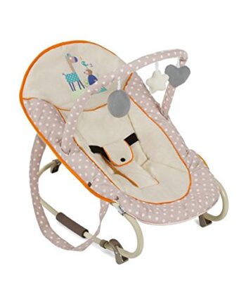 Hauck / Babywippe Bungee Deluxe / Schaukelfunktion / Spielbogen / verstellbarer Rückenlehne, Sicherheitsgurt und Tragegriffe / ab Geburt bis 9 kg verwendbar / kippsicher und tragbar, Animals (Beige)