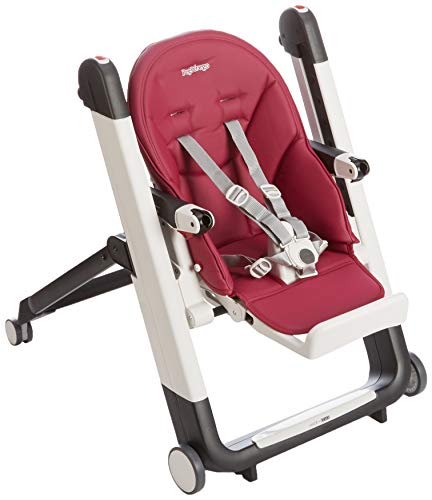 Peg Perego Siesta Follow Me - Berry - Design-Hochstuhl mit Baby-Liegefunktion und Stop&Go-System mit Memory-Funktion, Lederimitat-Bezug, magenta - obrazek 2