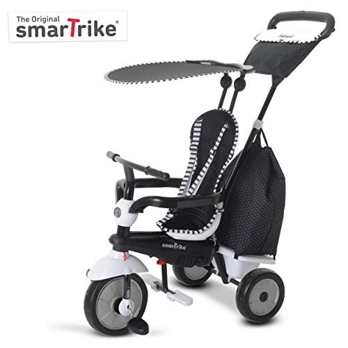 smarTrike 6952400 - Glow Touch Steering 4 in 1 Dreirad, schwarz/weiß