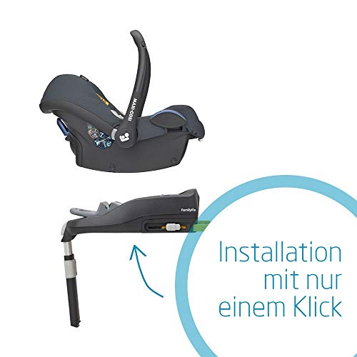 Maxi-Cosi CabrioFix Babyschale, Baby-Autositze Gruppe 0+ (0-13 kg), nutzbar bis ca. 12 Monate, passend für FamilyFix-Isofix Basisstation, Essential Graphite (grau) - obrazek 2