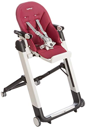 Peg Perego Siesta Follow Me - Berry - Design-Hochstuhl mit Baby-Liegefunktion und Stop&Go-System mit Memory-Funktion, Lederimitat-Bezug, magenta - obrazek 5