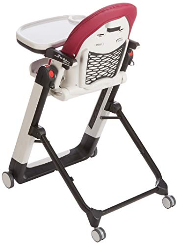 Peg Perego Siesta Follow Me - Berry - Design-Hochstuhl mit Baby-Liegefunktion und Stop&Go-System mit Memory-Funktion, Lederimitat-Bezug, magenta - obrazek 6