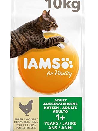 IAMS for Vitality Adult Katzenfutter trocken mit frischem Huhn 10kg