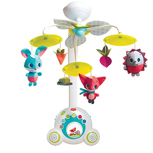 Tiny Love Baby-Mobile, hochwertiges 2-in-1 Musik-Mobile mit 18 wundervollen Melodien und 40 Min. Spieldauer, auch als tragbare Musik-Box nutzbar, Baby-Spieluhr ab der Geburt (0M+), Meadow Days
