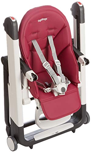 Peg Perego Siesta Follow Me - Berry - Design-Hochstuhl mit Baby-Liegefunktion und Stop&Go-System mit Memory-Funktion, Lederimitat-Bezug, magenta - obrazek 4
