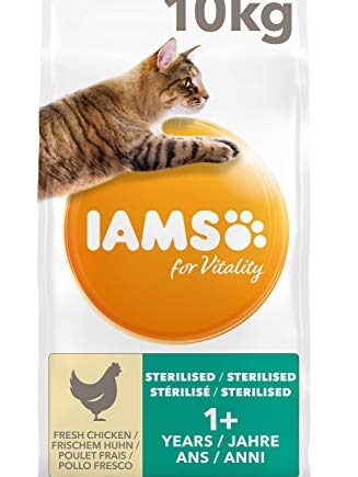 IAMS for Vitality Adult Katzenfutter trocken fettarm mit frischem Huhn 10 kg