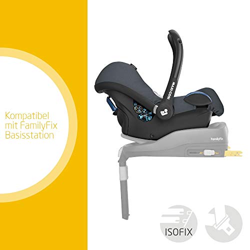 Maxi-Cosi CabrioFix Babyschale, Baby-Autositze Gruppe 0+ (0-13 kg), nutzbar bis ca. 12 Monate, passend für FamilyFix-Isofix Basisstation, Essential Graphite (grau) - obrazek 6