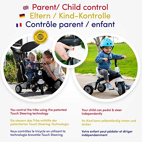 smarTrike 6952400 - Glow Touch Steering 4 in 1 Dreirad, schwarz/weiß - obrazek 6