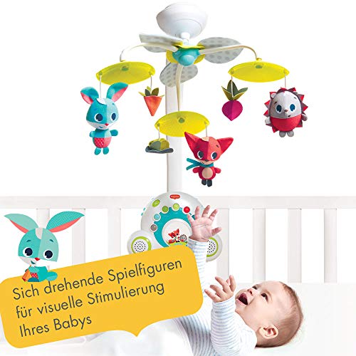 Tiny Love Baby-Mobile, hochwertiges 2-in-1 Musik-Mobile mit 18 wundervollen Melodien und 40 Min. Spieldauer, auch als tragbare Musik-Box nutzbar, Baby-Spieluhr ab der Geburt (0M+), Meadow Days - obrazek 4