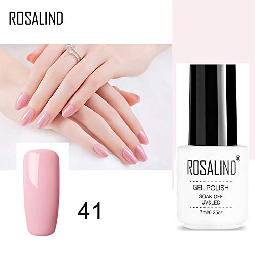 ROSALIND Żelowy Lakier do Paznokci, 6 Kolorów, Brokat Kolor Biały Czer - obrazek 6