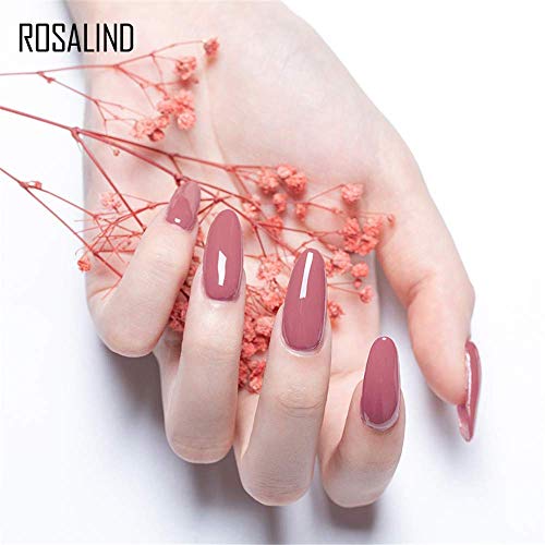 ROSALIND Żelowy Lakier do Paznokci, 6 Kolorów, Brokat Kolor Biały Czer - obrazek 3