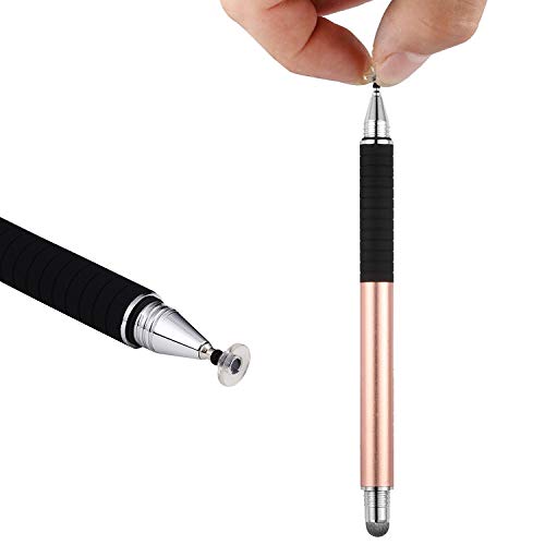 Mixoo Präzision Disc Eingabestift Touchstift Stylus 2 in 1 Kapazitive Touchscreen Stift mit 2 Fein Disc Tips, 1 Fiber Tip für Handys, Smartphones & Tablets - obrazek 3