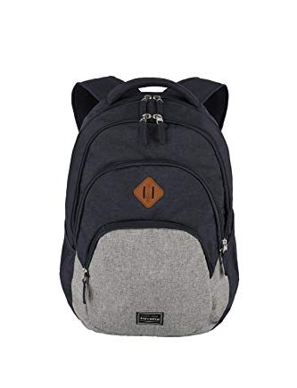 Travelite Basics Rucksack Melange Plecak, Granatowy/Szary, 22 L