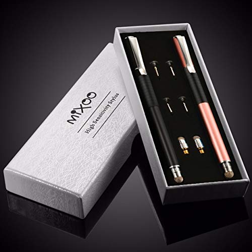 Mixoo Präzision Disc Eingabestift Touchstift Stylus 2 in 1 Kapazitive Touchscreen Stift mit 2 Fein Disc Tips, 1 Fiber Tip für Handys, Smartphones & Tablets - obrazek 7