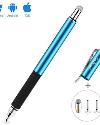 Mixoo Stift Präzision Disc Eingabestift Touchstift Stylus 2 in 1 Kapazitive Touchscreen Stift mit 2 Disc Tip, 1 Fiber Tip kompatibel für Smartphones &Tablets