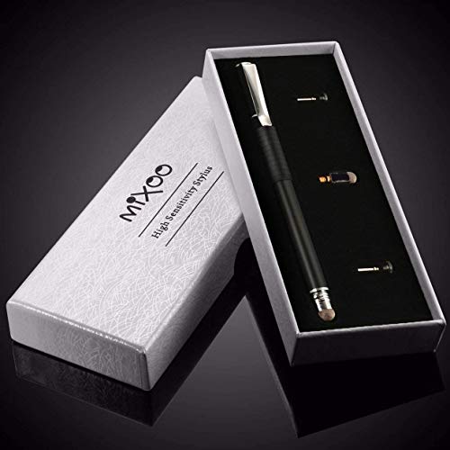 Mixoo Stift Präzision Disc Eingabestift Touchstift Stylus 2 in 1 Kapazitive Touchscreen Stift mit 2 Disc Tip, 1 Fiber Tip Kompatibel für Smartphones &Tablets - obrazek 2