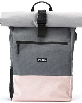 Ela Mo Plecak damski, plecak szkolny, zwijany top, piękny, wygodny i p