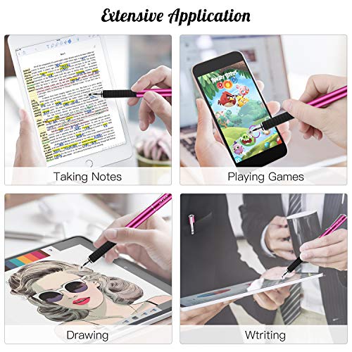 Mixoo Stift Präzision Disc Eingabestift Touchstift Stylus 2 in 1 Kapazitive Touchscreen Stift mit 2 Disc Tip, 1 Fiber Tip kompatibel für Smartphones &Tablets - obrazek 6