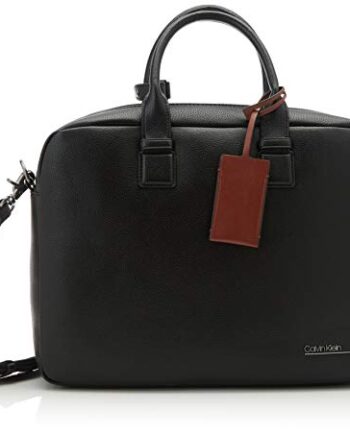 Calvin Klein Herren Ck Bombe' Laptop Bag Tasche, Schwarz (Blackwhite Black), 1x1x1 cm