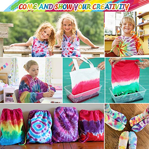 Gifort Tie Dye Kit, Stoff Textil Farben 18 Stück DIY Kleidung Graffiti Dye Batikfarben Set für DIY-Projekte und Partyaktivitäten Ideal Wahl für Modeliebhaber - obrazek 3