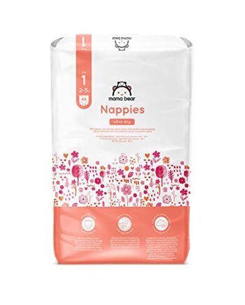Amazon-Marke: Mama Bear - 48 Ultra-Dry Windeln - Größe 1 (2-5 kg) - 1 Pack x 48