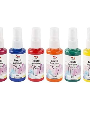 Ideen mit Herz Tekstylna farba w sprayu, 6 x 50 ml, 6 kolorów, wysoko