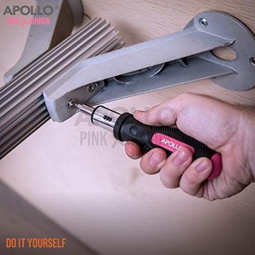 Apollo 71-teiliges Haushalts-Werkzeugset in Pink mit den gebräuchlichsten Handwerkzeugen - in Aufbewahrungsbox - obrazek 4