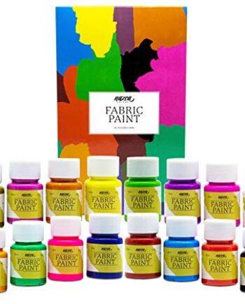 Nazca Colors Trwała i zmywalna farba do tekstyliów - Zestaw 16 kolorów