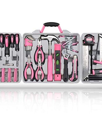 Apollo 71-teiliges Haushalts-Werkzeugset in Pink mit den gebräuchlichsten Handwerkzeugen - in Aufbewahrungsbox