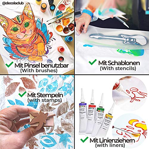 Nevskaya Palitra Textilfarbe Set | 9 x 20 ml | Stoffmalfarben waschfest | Qualität von Decola - obrazek 2