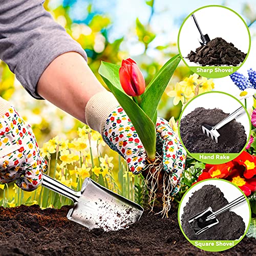 Preciva Bonsai Werkzeug, Gartengeräte Set 13 in 1 inkl. Gartenschere Set Mini Schaufel Harke Set Bonsai Trainingsdraht mit Aufbewahrungstasche für Bonsai Gartenarbeit Bonsai Starter Werkzeuge Set - obrazek 4