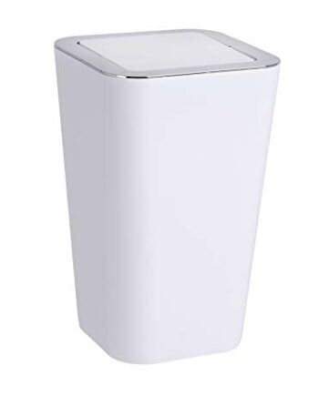 WENKO Kosz na ŚmiecI, Polistyren, 18 x 18 x 28.5 cm; Biały