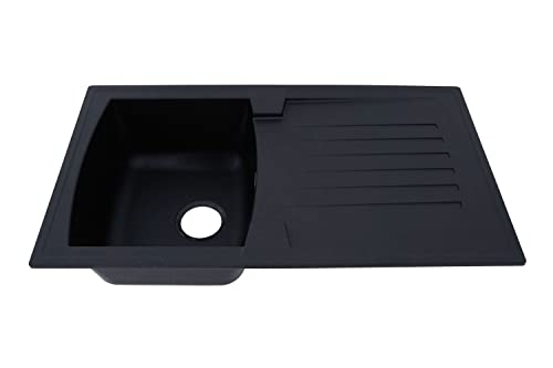 Respekta Boston zlewozmywak mineralitowy w kolorze czarnym/Jednokomoro - obrazek 4