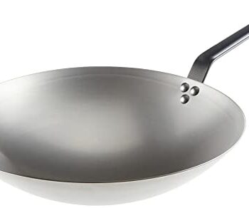 De Buyer 5114.35 Żelazna stal Carbone Plus Wok do płyty indukcyjnej