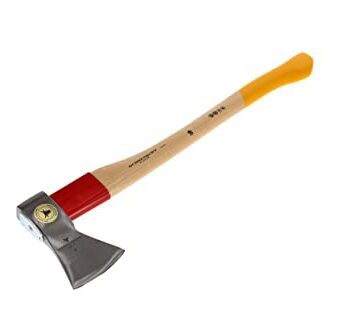 OCHSENKOPF Universal Gold-Forstaxt ROTBAND-PLUS, Hickory-Holzgriff, polierte Schneide 120 mm, 700 mm lang, OX 620 H-1257