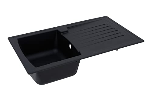 Respekta Boston zlewozmywak mineralitowy w kolorze czarnym/Jednokomoro - obrazek 3