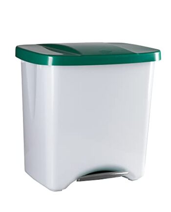 Denox Ecosystem Abfalleimer, 50 l Zentimeter Verde y gris claro