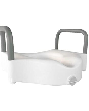 Mobiclinic, Toilettensitzerhöhung mit armlehnen, Cibeles, Europäische Marke, WC Sitzerhöhung, Toilettenaufsatz für Senioren, Toilettenhilfen, Weiß, 10 cm