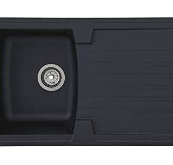 Respekta Boston zlewozmywak mineralitowy w kolorze czarnym/Jednokomoro