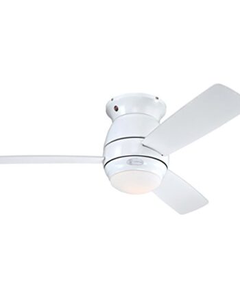 72180 Halley 112 cm weißer Deckenventilator, Beleuchtung mit Opal-Milchglas