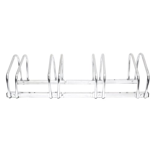 Relaxdays Stojak rowerowy, na 4 rowery, montaż na podłodze i ścianie, - obrazek 5