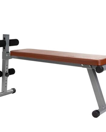 ScSPORTS Bauchtrainer klappbar, Trainingsbank verstellbar, Sit-Up Bank mit Beinfixierung, rot