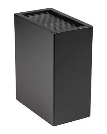 Rockingham Forge KB-5633BK, Kunststoff, Mattes Schwarz, 18.5 x 10.5 x 22.5 cm, aufrecht, Leeres Messerblock, Plastik, Mattschwarz-Rechteckiger