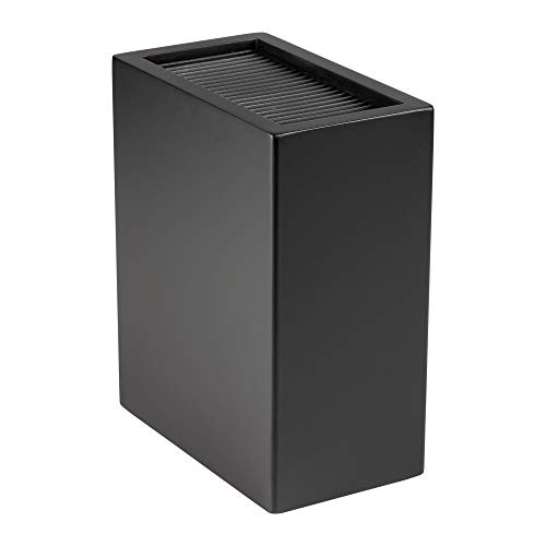 Rockingham Forge KB-5633BK, Kunststoff, Mattes Schwarz, 18.5 x 10.5 x 22.5 cm, aufrecht, Leeres Messerblock, Plastik, Mattschwarz-Rechteckiger
