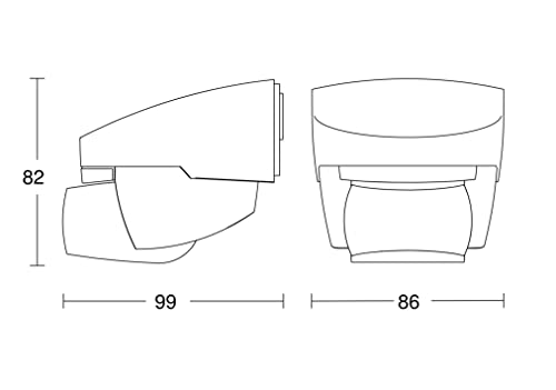 Steinel Bewegungsmelder IS 140-2 schwarz, 140° Bewegungsensor, 14 m Reichweite, Aufputz und Unterputz, Innen und Außen - obrazek 2