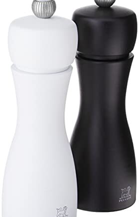 Peugeot Tahiti Mühlen-Set Pfeffer/Salz, Klassische Mahlgradeinstellung, Höhe: 15 cm, Holz, Weiß/Schwarz, 2/24260